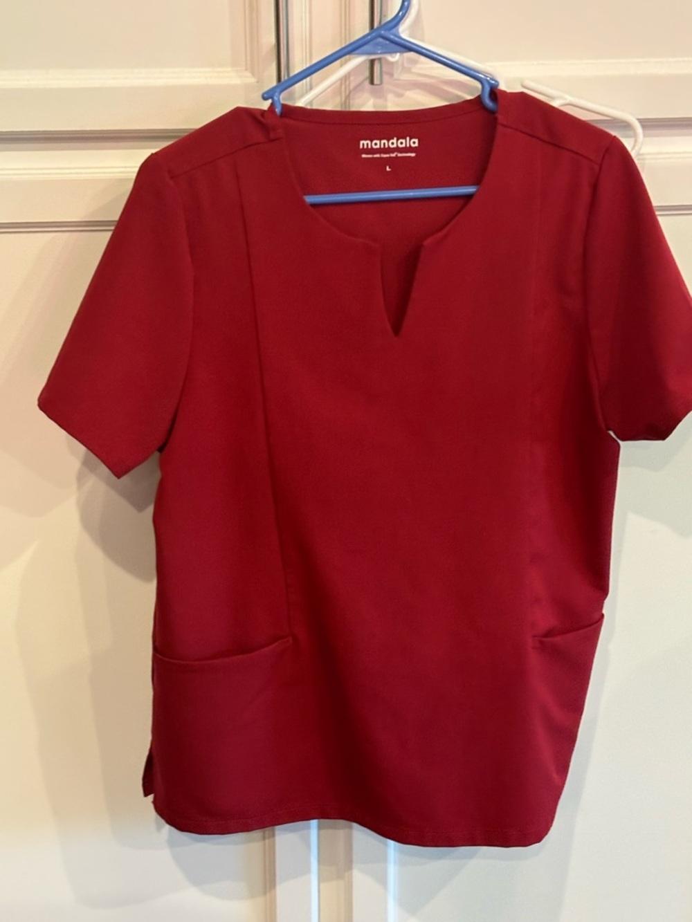 Mandala Women's Red Medical Scrub set
